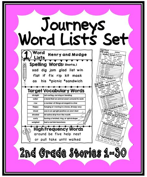 printable journeys second grade reading series resources PDF